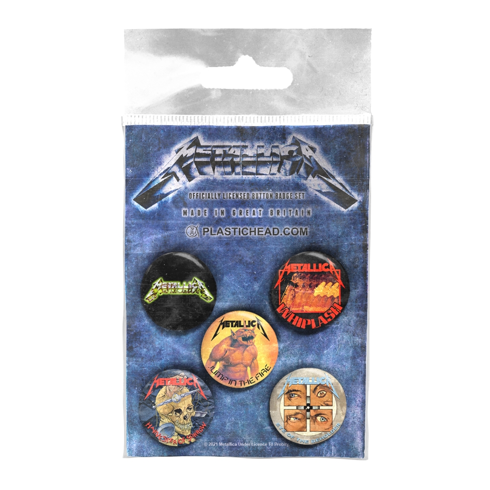 METALLICA - SINGLES BUTTON BADGE SET - BADGEP image 1