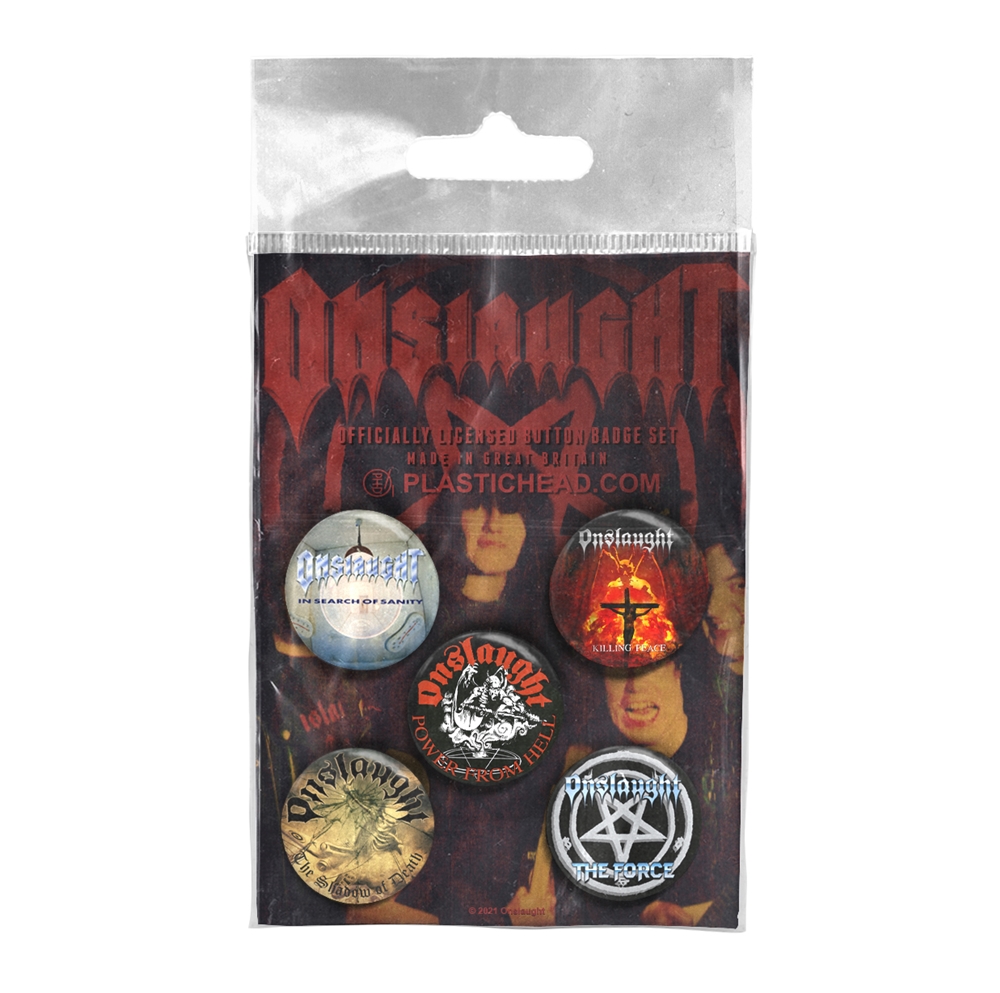 ONSLAUGHT - BUTTON BADGE SET - BADGEP image 1