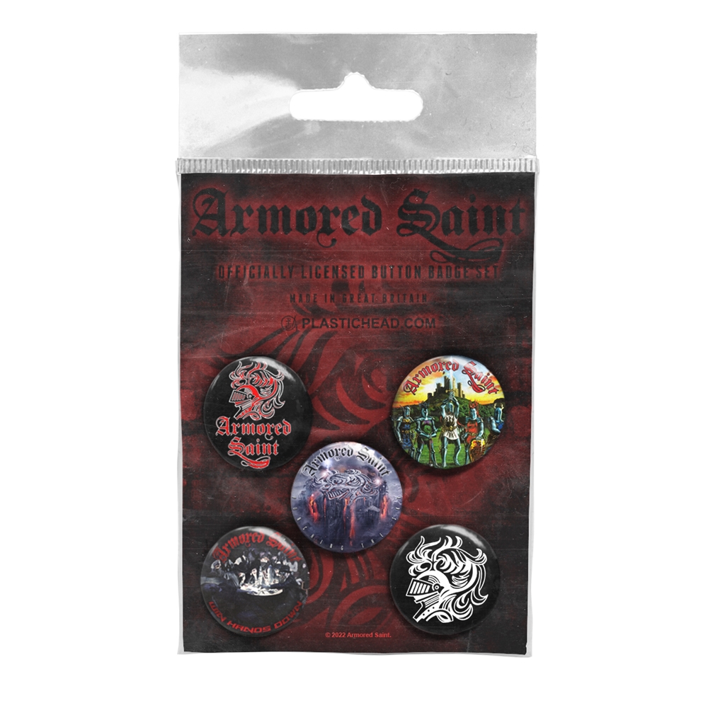 ARMORED SAINT - BUTTON BADGE SET - BADGEP image 1