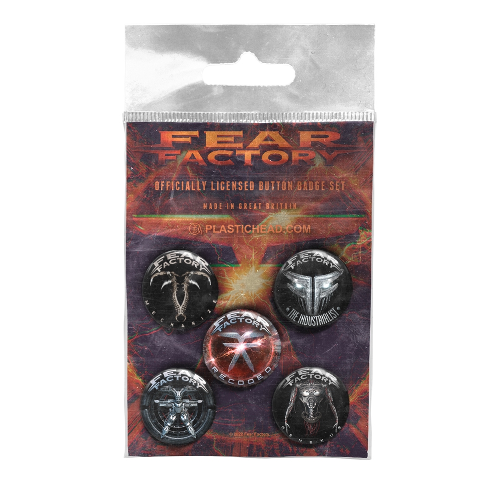 FEAR FACTORY - ALBUMS 2010-2021 BUTTON BADGE SET - BADGEP image 1