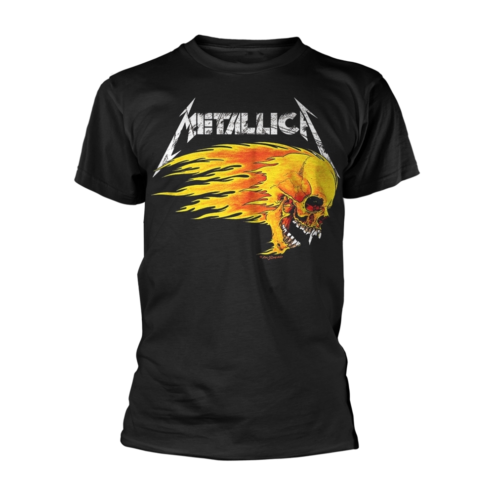 METALLICA - Flaming Skull T - tshirt - TSFB - Size S image 1