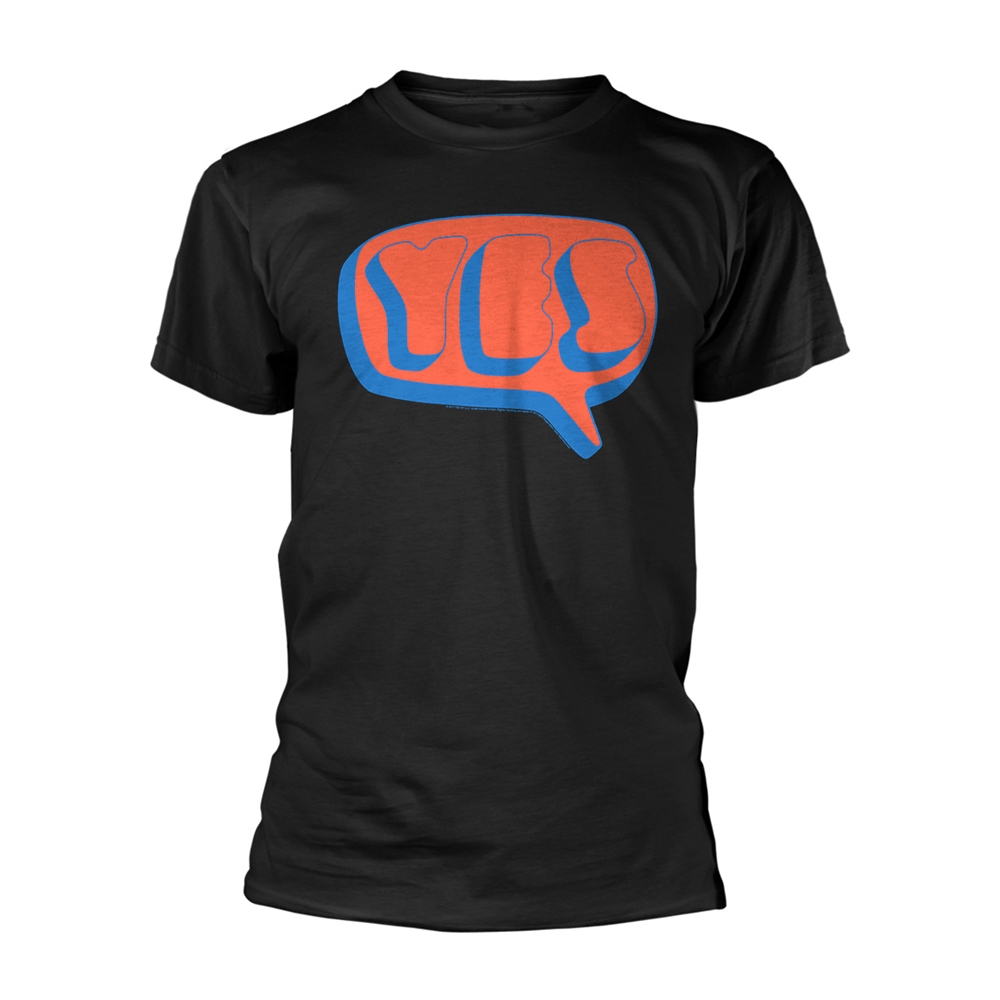 YES SPEECH BUBBLE LOGO T-Shirt Small BLACK