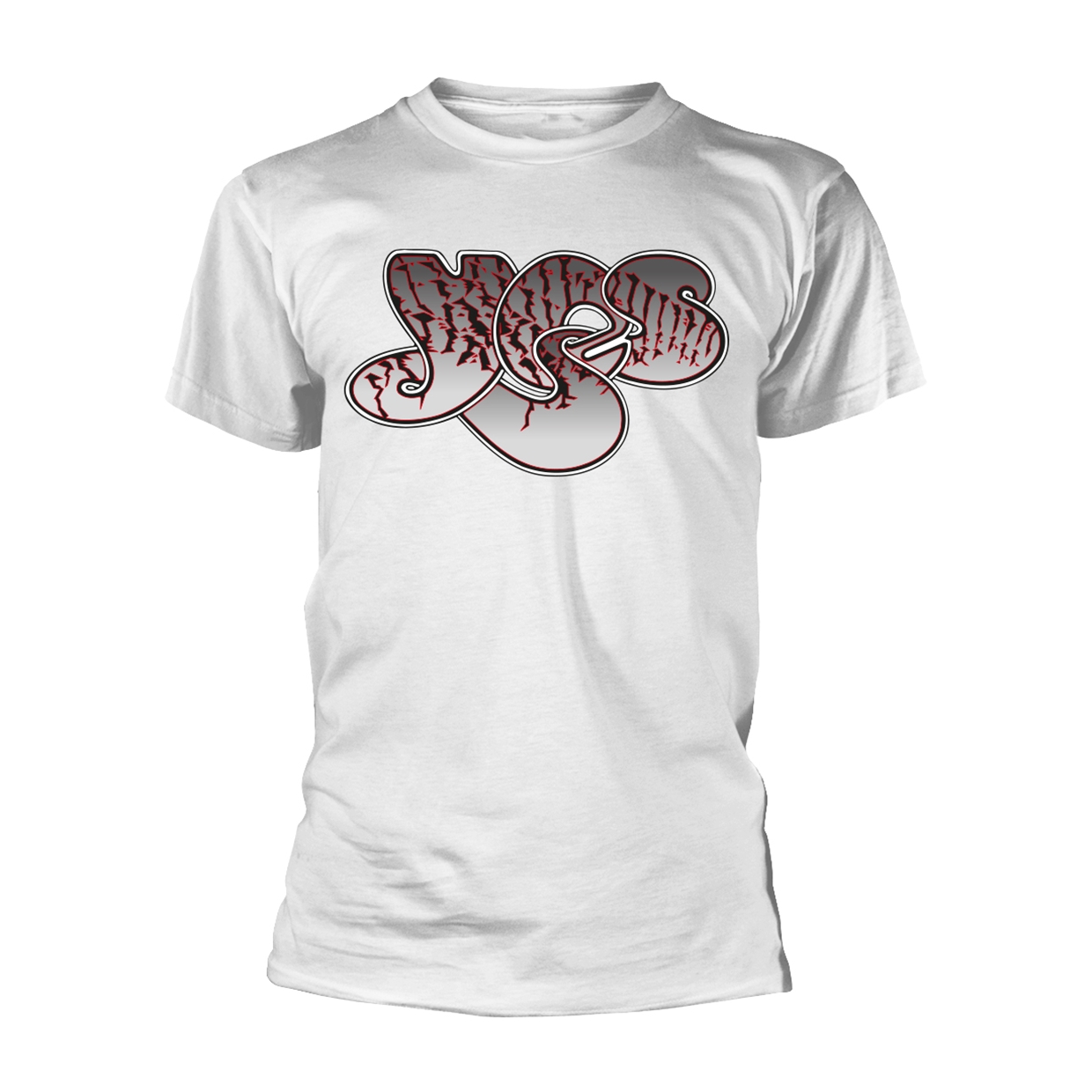YES PATTERN LOGO T-Shirt Small WHITE