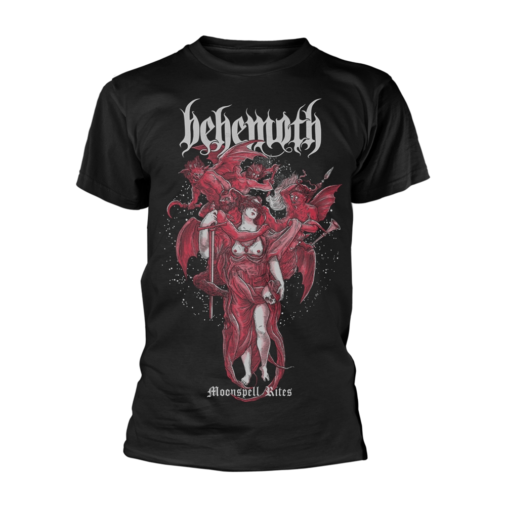 BEHEMOTH MOONSPELL RITES T-Shirt Large BLACK