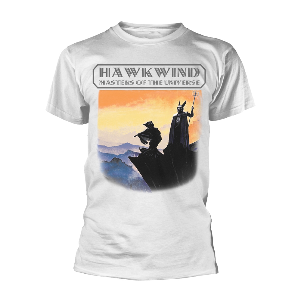 HAWKWIND MASTERS OF THE UNIVERSE (WHITE) T-Shirt Large WHITE