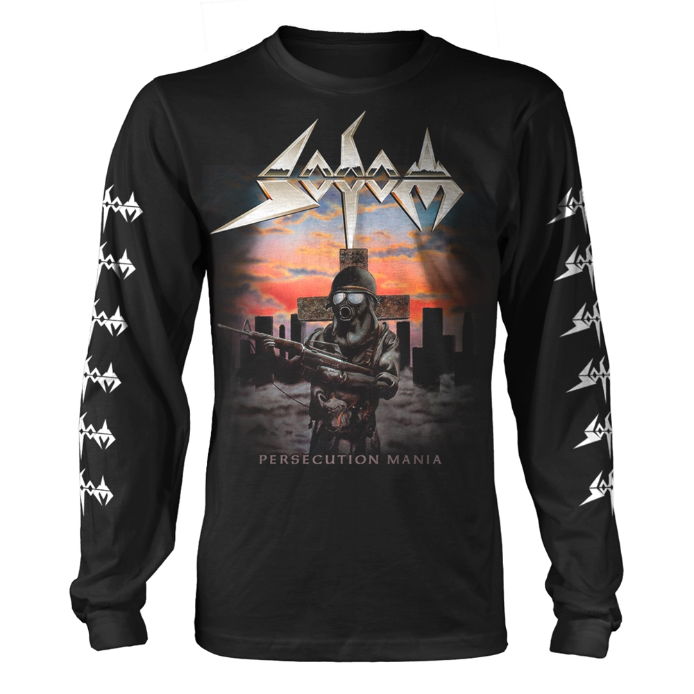 SODOM PERSECUTION MANIA Long Sleeve Shirt Large BLACK (FOTL)