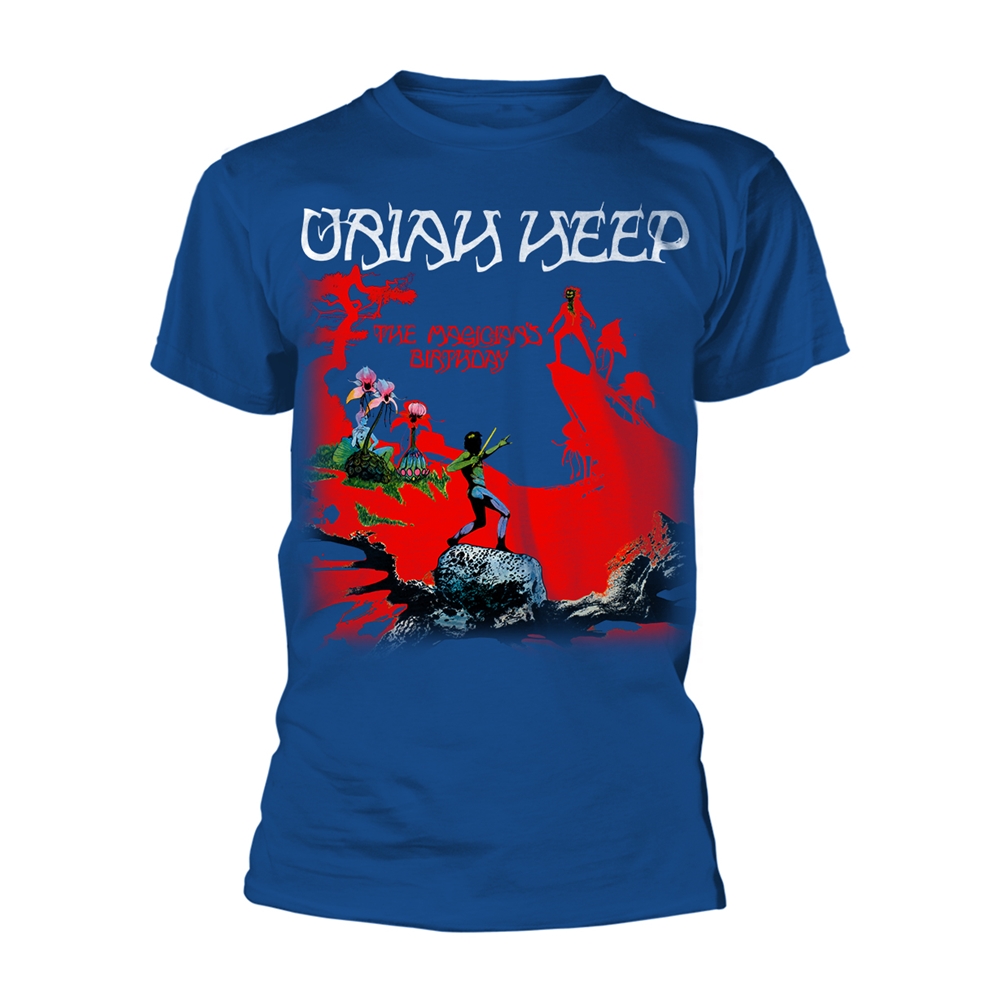 URIAH HEEP THE MAGICIANS BIRTHDAY (BLUE) T-Shirt Medium BLUE