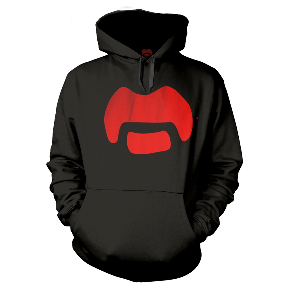 FRANK ZAPPA MOUSTACHE Hooded Sweatshirt Small BLACK
