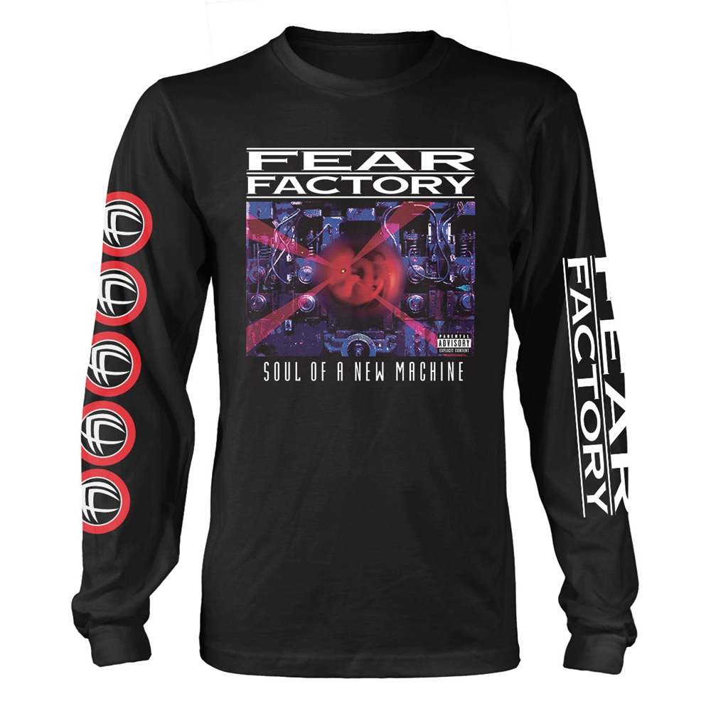 FEAR FACTORY SOUL OF A NEW MACHINE Long Sleeve Shirt Small BLACK