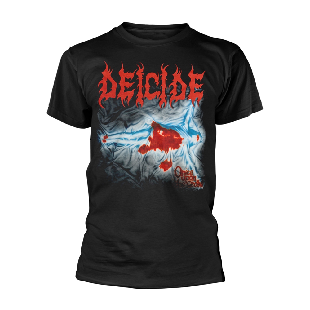 DEICIDE ONCE UPON THE CROSS (BLACK) T-Shirt Large BLACK