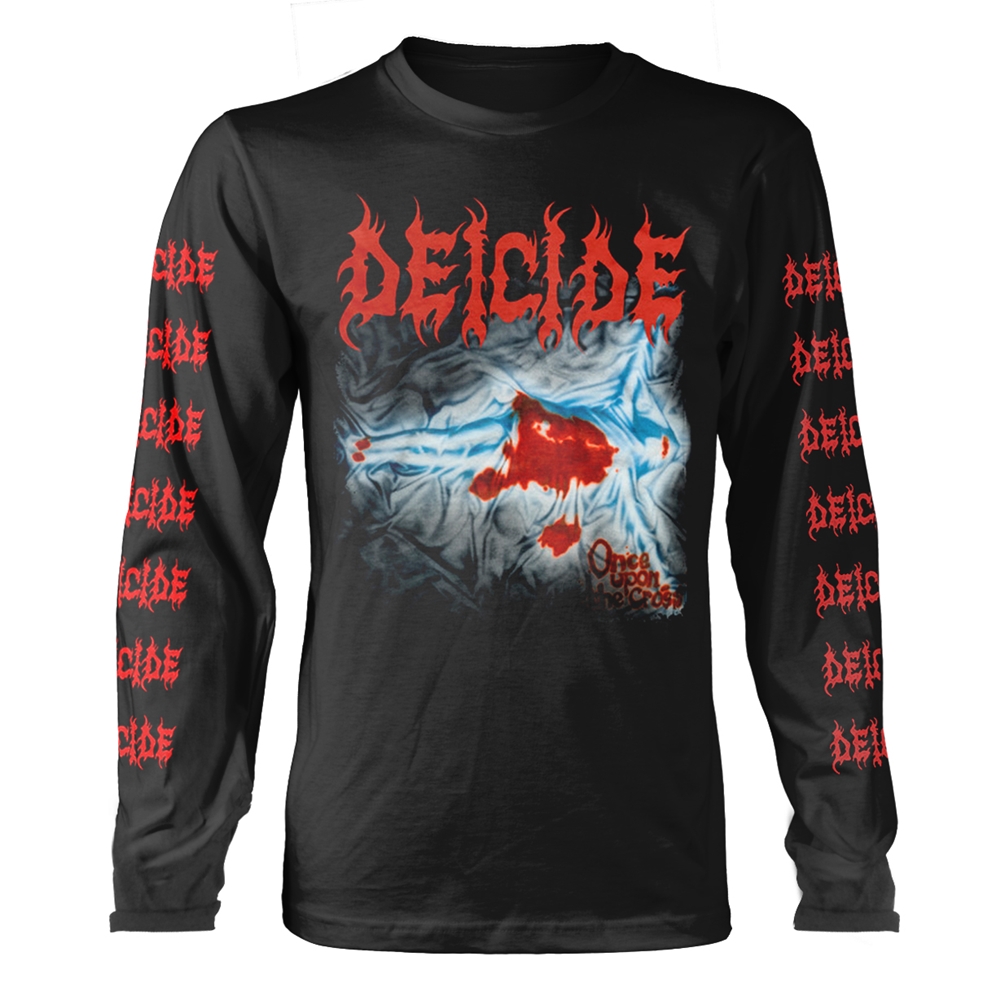 DEICIDE ONCE UPON THE CROSS (BLACK) Long Sleeve Shirt Medium BLACK