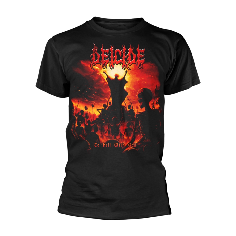 DEICIDE TO HELL WITH GOD T-Shirt Medium BLACK