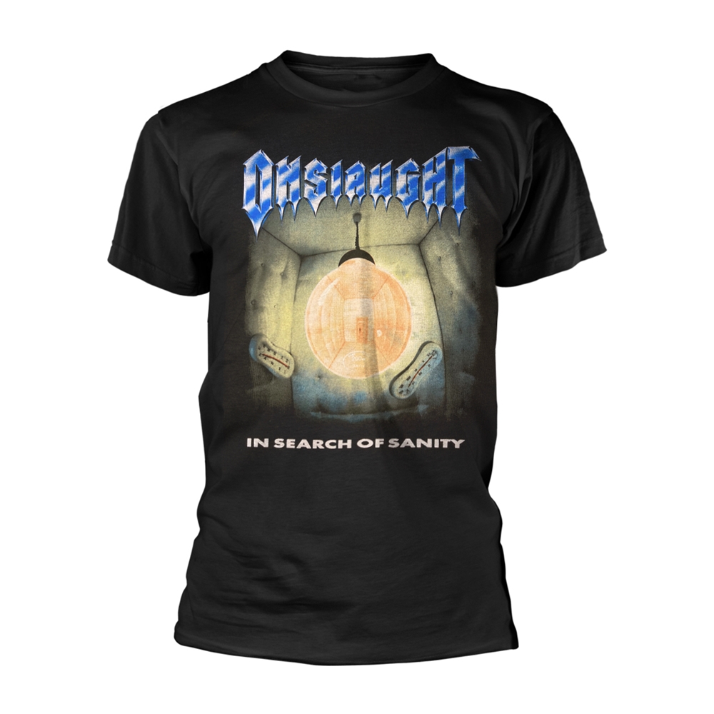 ONSLAUGHT IN SEARCH OF SANITY T-Shirt Large BLACK