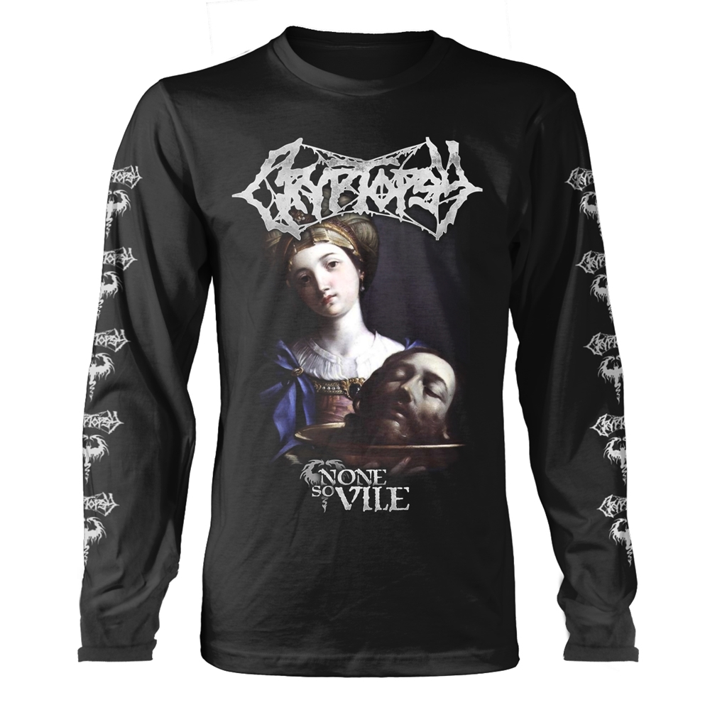 CRYPTOPSY NONE SO VILE Long Sleeve Shirt Large BLACK