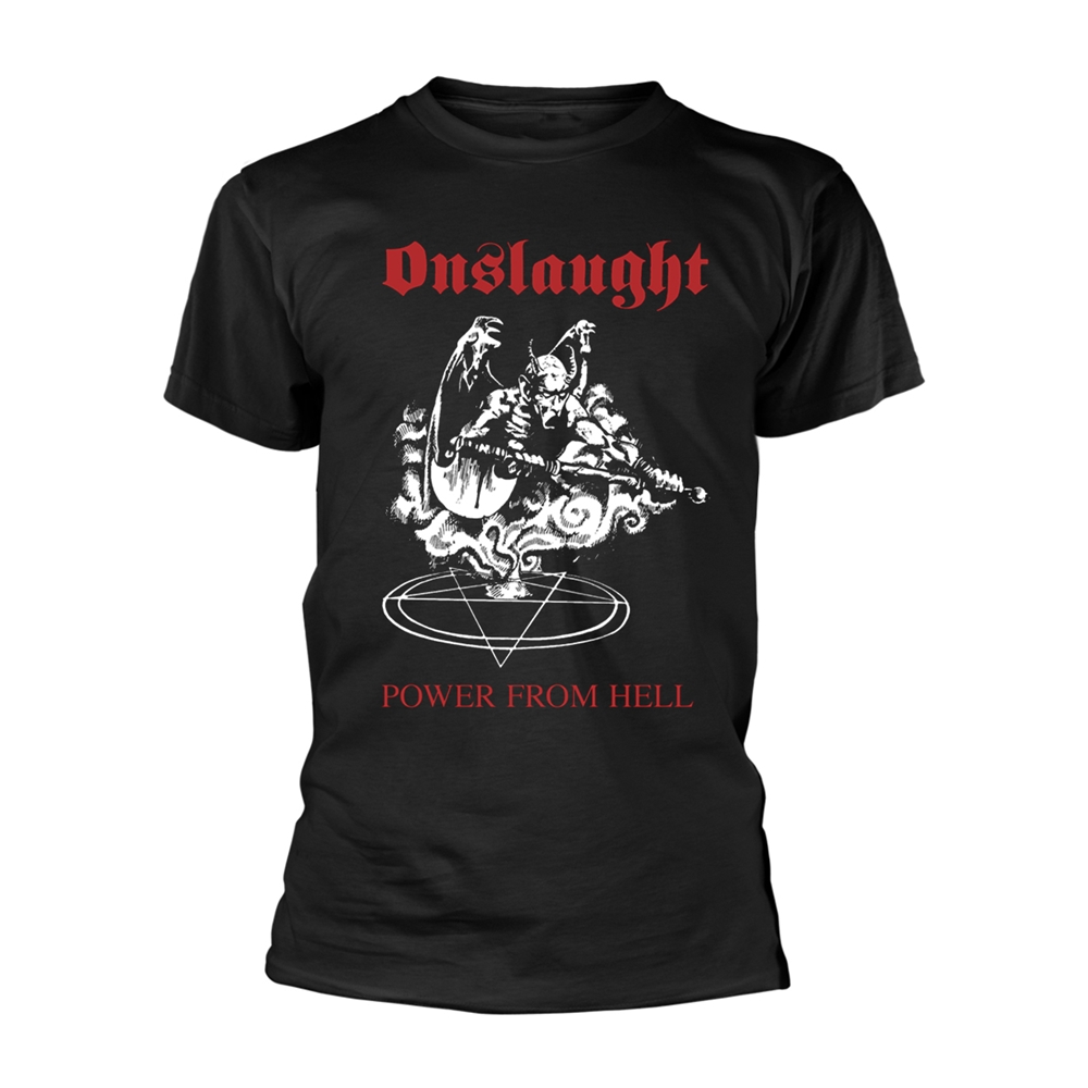 ONSLAUGHT POWER FROM HELL T-Shirt Small BLACK