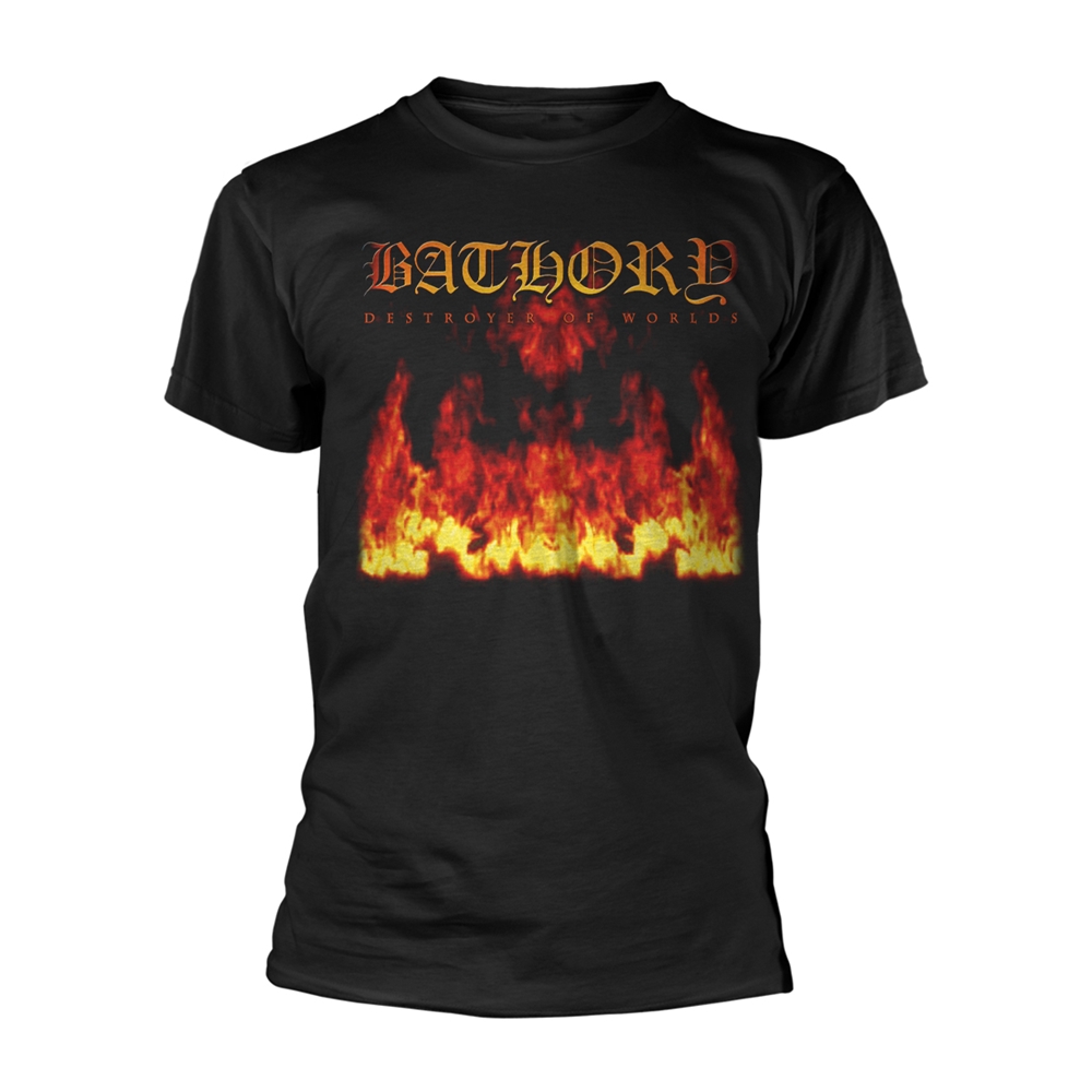 BATHORY DESTROYER OF WORLDS T-Shirt Medium BLACK
