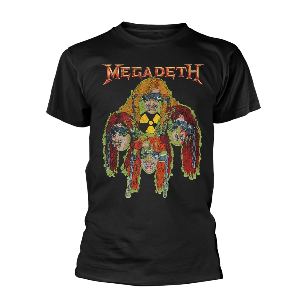 MEGADETH NUCLEAR GLOW HEADS T-Shirt XX-Large BLACK