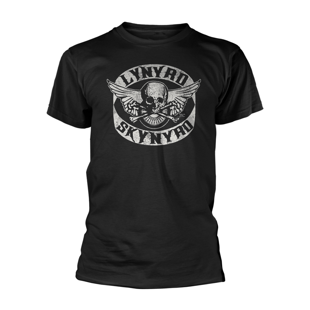 LYNYRD SKYNYRD BIKER PATCH T-Shirt Large BLACK
