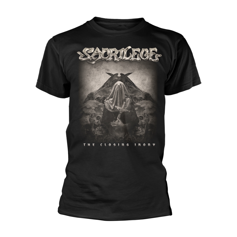 SACRILEGE THE CLOSING IRONY T-Shirt Medium BLACK