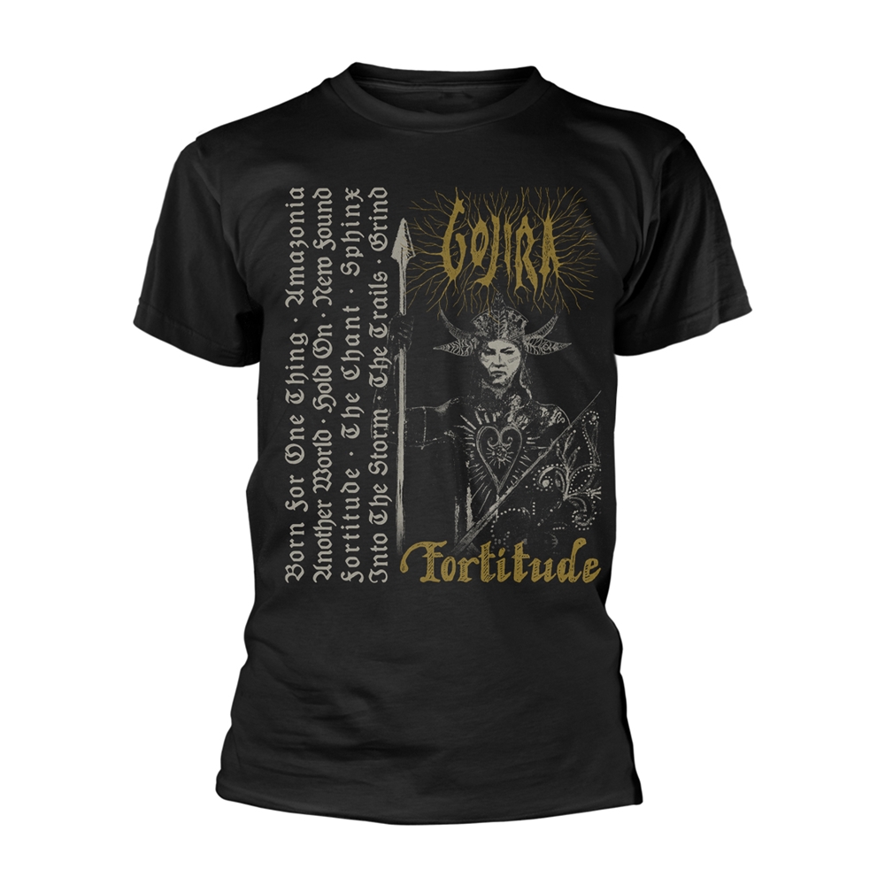 GOJIRA FORTITUDE TRACKLIST (ORGANIC) T-Shirt Large BLACK