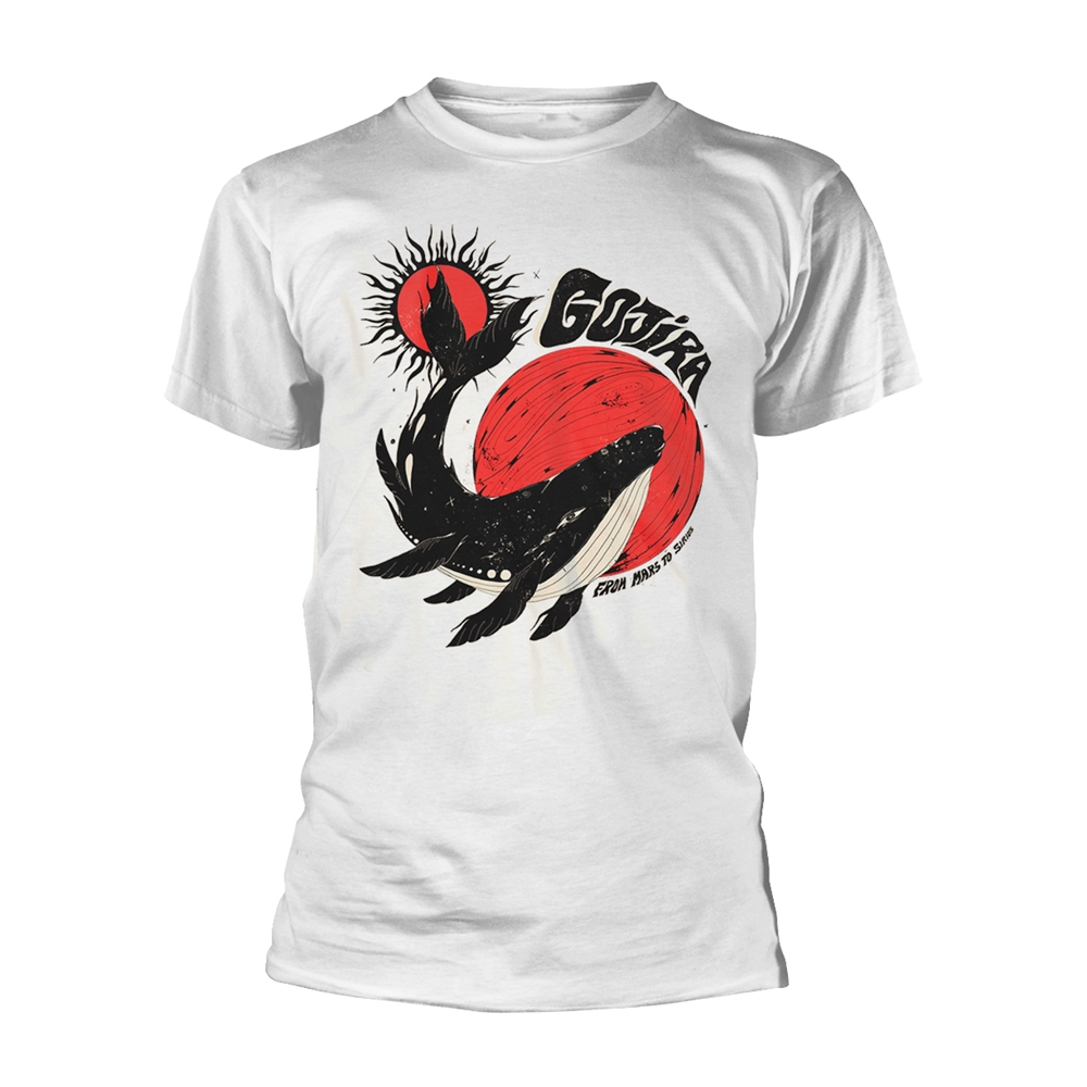 GOJIRA WHALE SUN MOON (WHITE ORGANIC) T-Shirt XX-Large WHITE