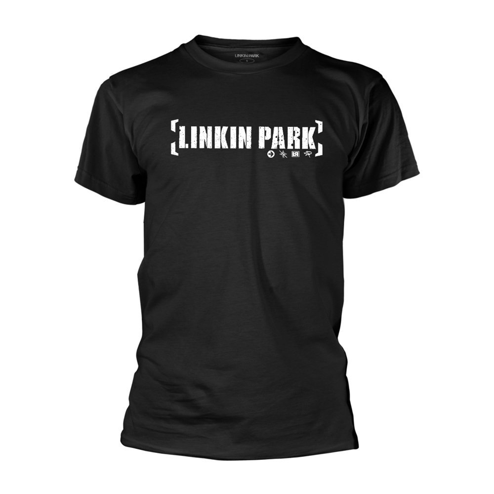 LINKIN PARK BRACKET LOGO T-Shirt Large BLACK