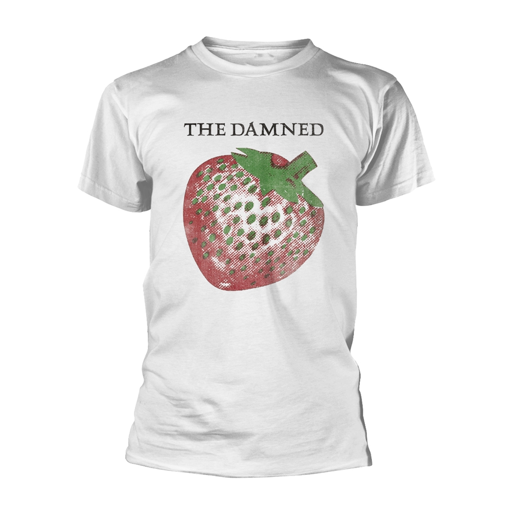 DAMNED, THE STRAWBERRIES T-Shirt Small WHITE