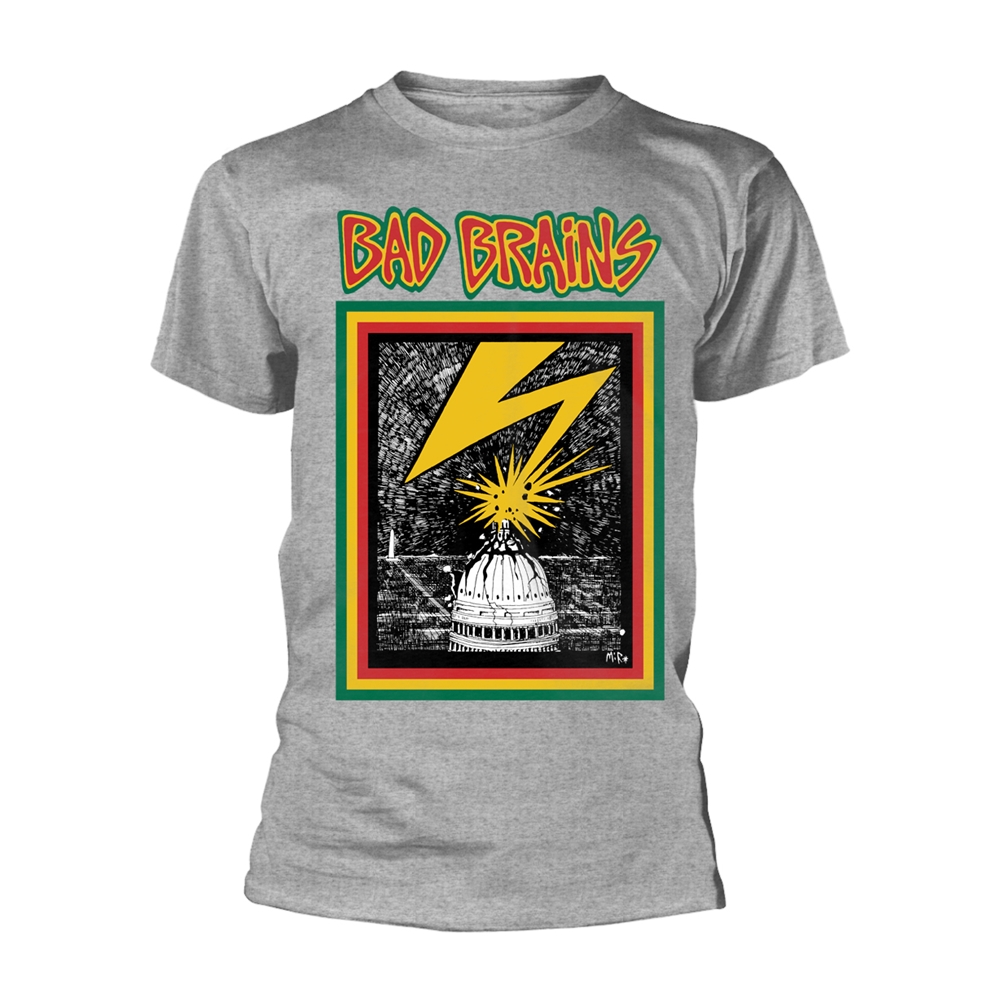 BAD BRAINS BB (GREY) T-Shirt Small GREY