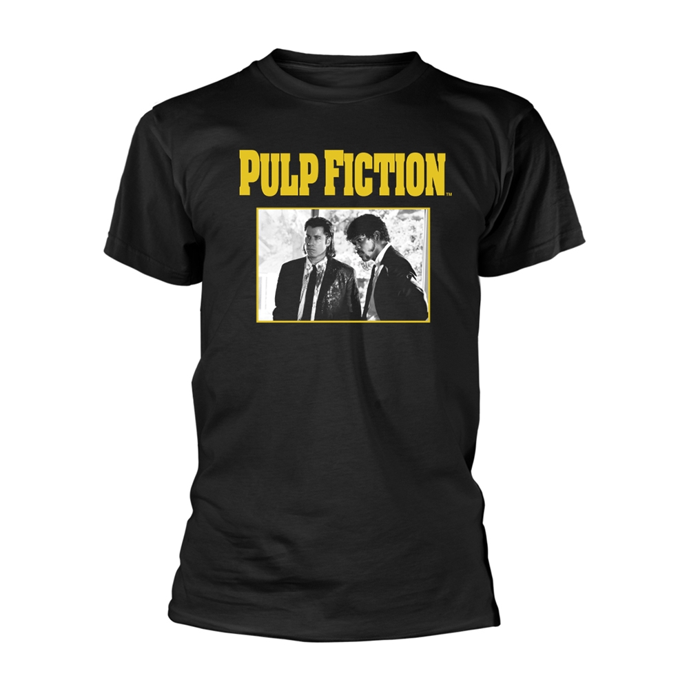 PULP FICTION VINCENT JULES T-Shirt Large BLACK