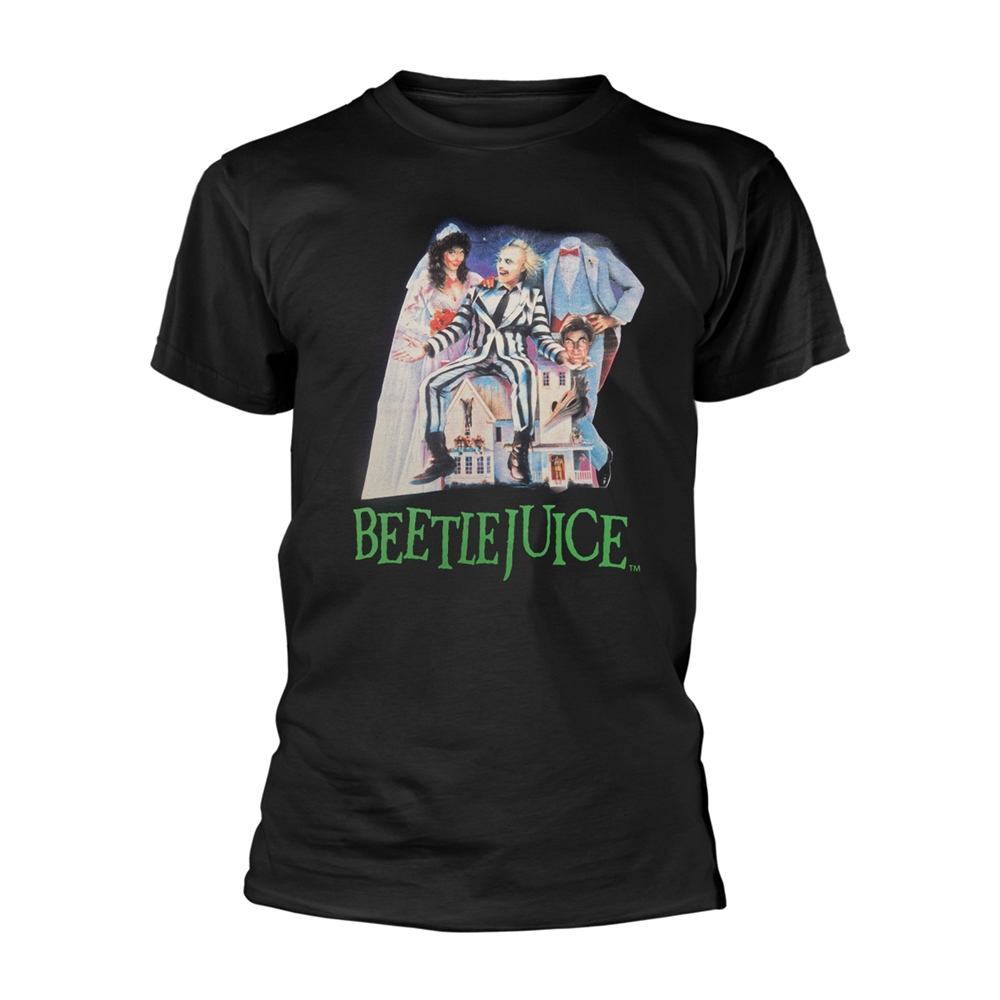 BEETLEJUICE MOVIE POSTER T-Shirt XXX-Large BLACK