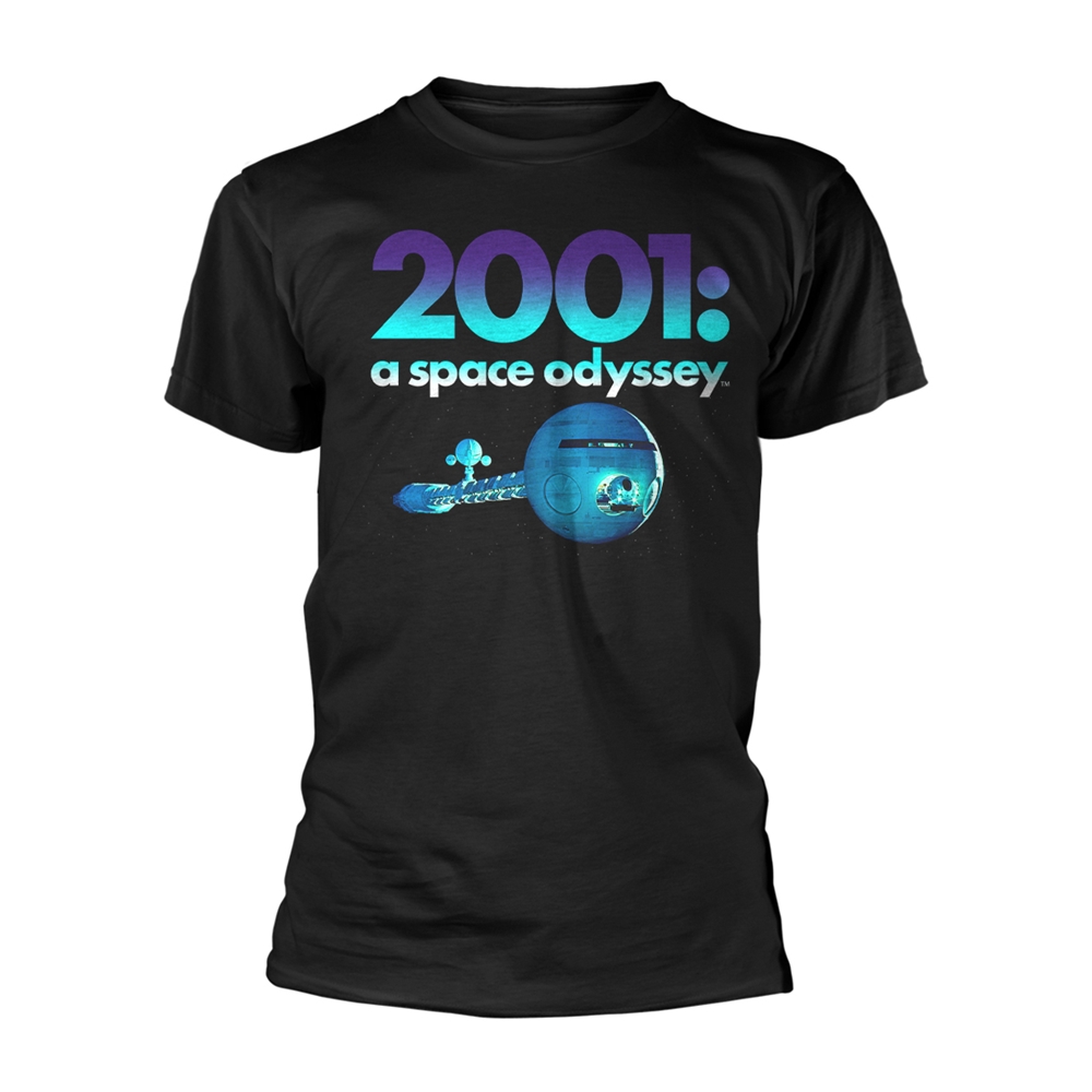 2001: A SPACE ODYSSEY SPACESHIP T-Shirt Medium BLACK