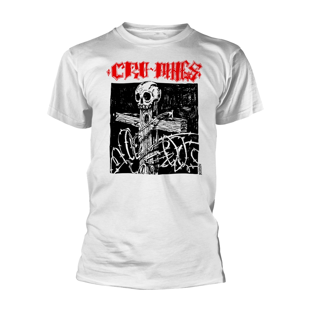 CRO-MAGS CROSS (WHITE) T-Shirt Small WHITE
