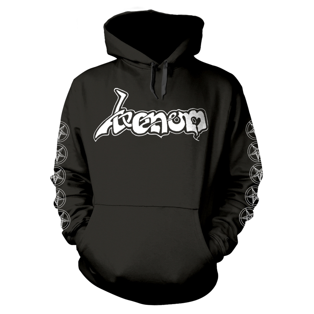 VENOM LOGO (WHITE) Hooded Sweatshirt XXX-Large BLACK