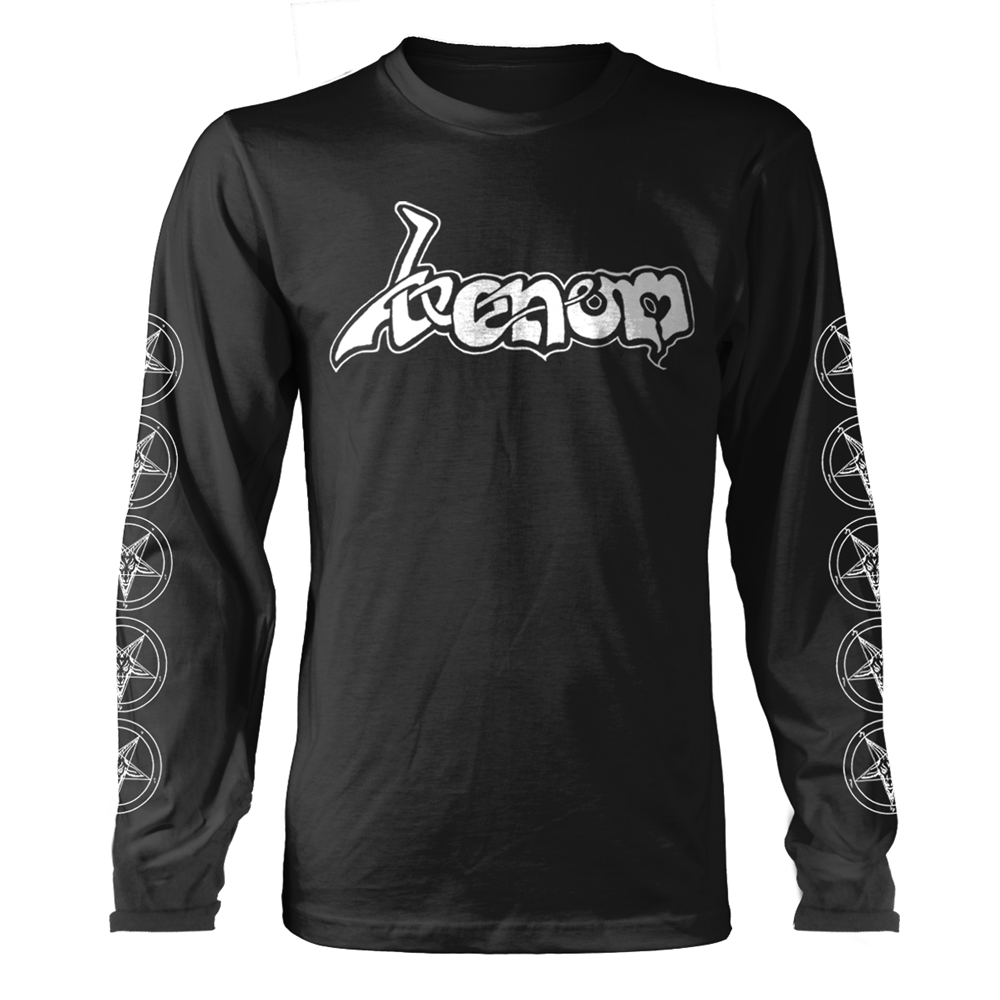 VENOM LOGO (WHITE) Long Sleeve Shirt XXX-Large BLACK