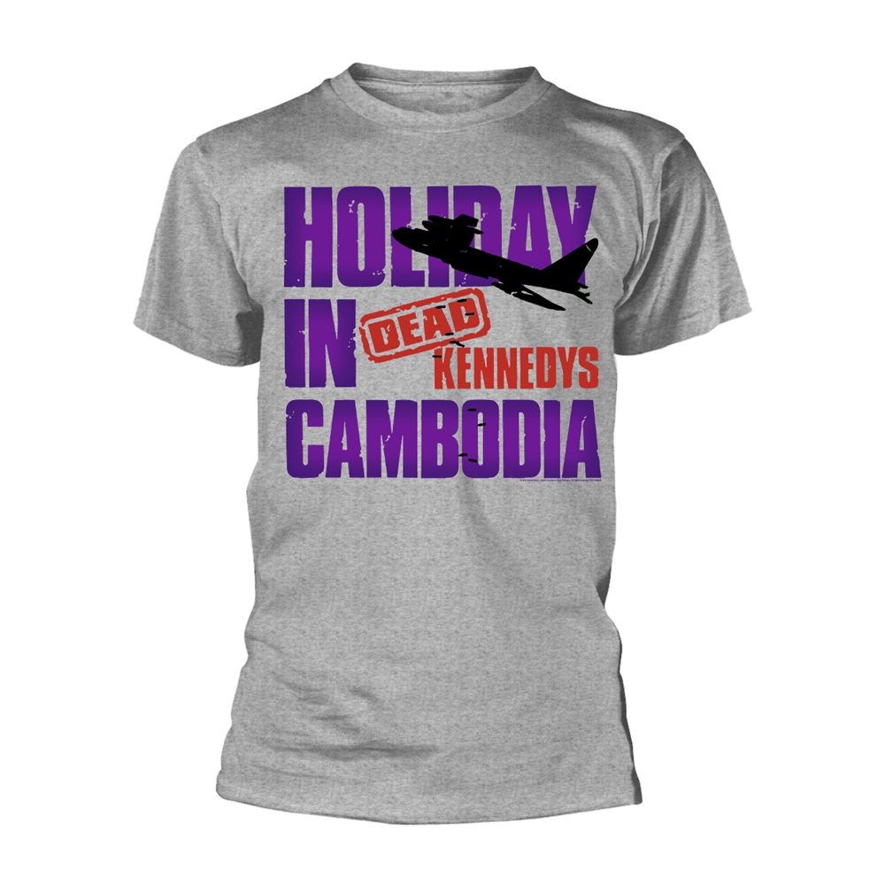 DEAD KENNEDYS HOLIDAY IN CAMBODIA 2 T-Shirt Large GREY