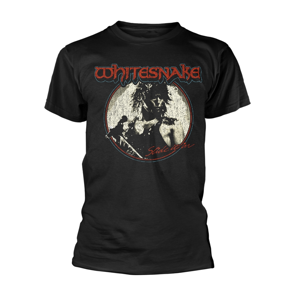 WHITESNAKE SLIDE T-Shirt Large BLACK