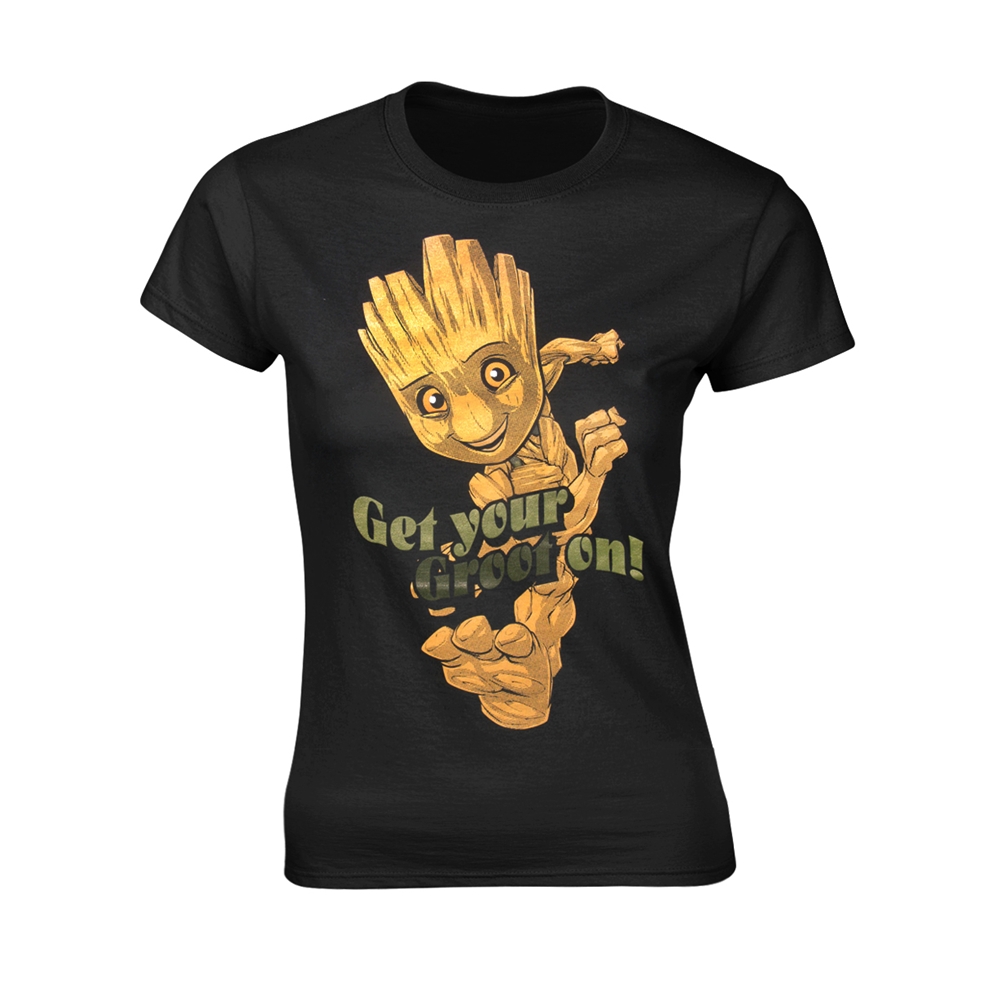 MARVEL GUARDIANS OF THE GALAXY VOL 2 GROOT - DANCE T-Shirt, Girlie  Womens: 8 BL