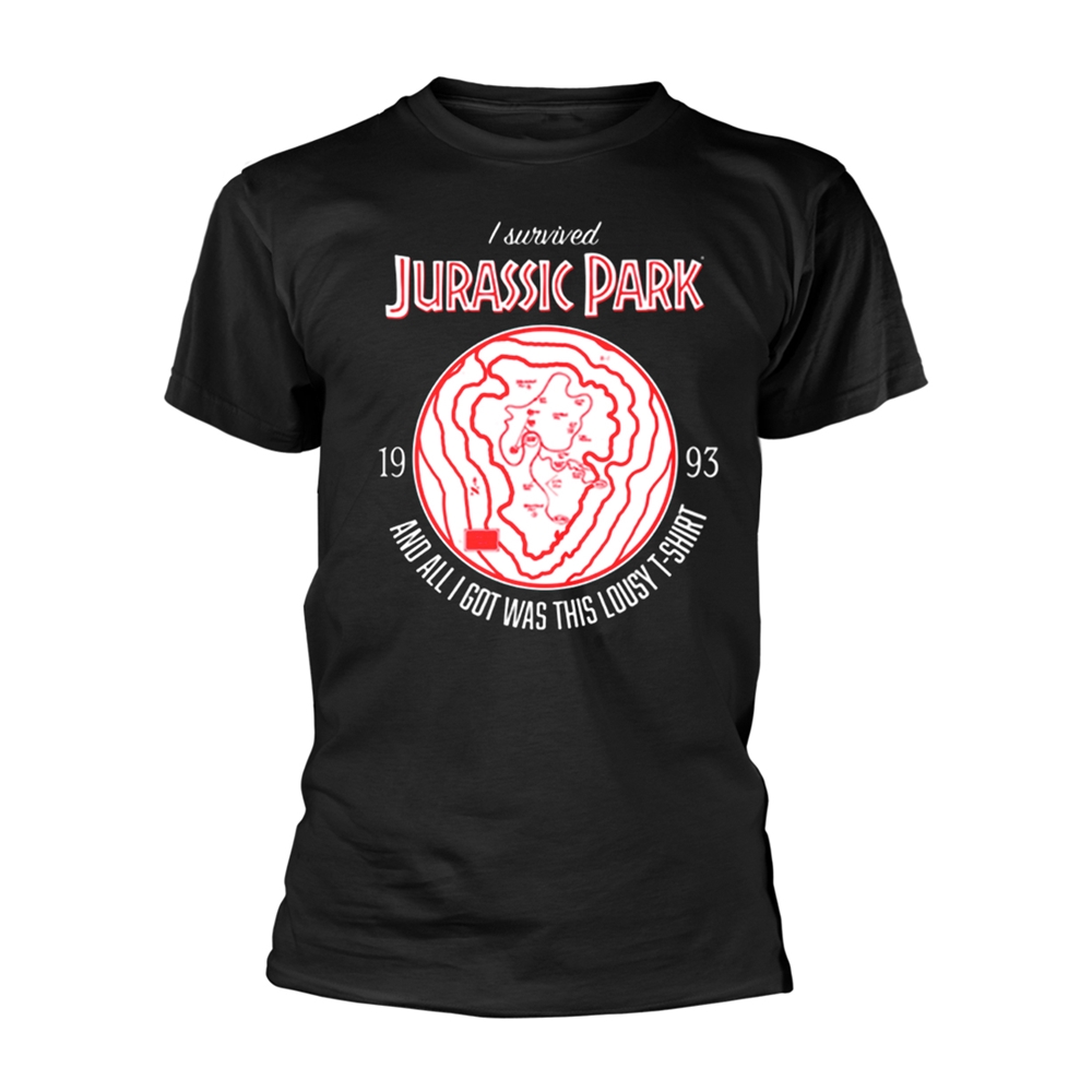 JURASSIC PARK I SURVIVED JURASSIC PARK T-Shirt XX-Large BLACK