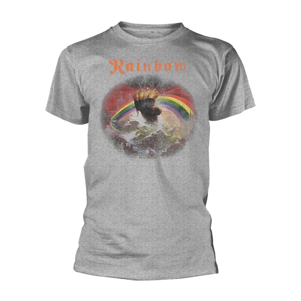 RAINBOW RISING DISTRESSED (SPORTS GREY) T-Shirt Small GREY