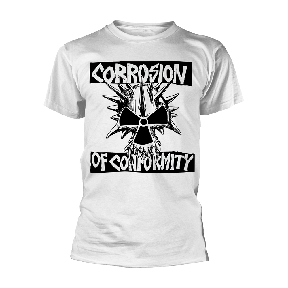 CORROSION OF CONFORMITY SKULL LOGO 1 (WHITE) T-Shirt Small WHITE