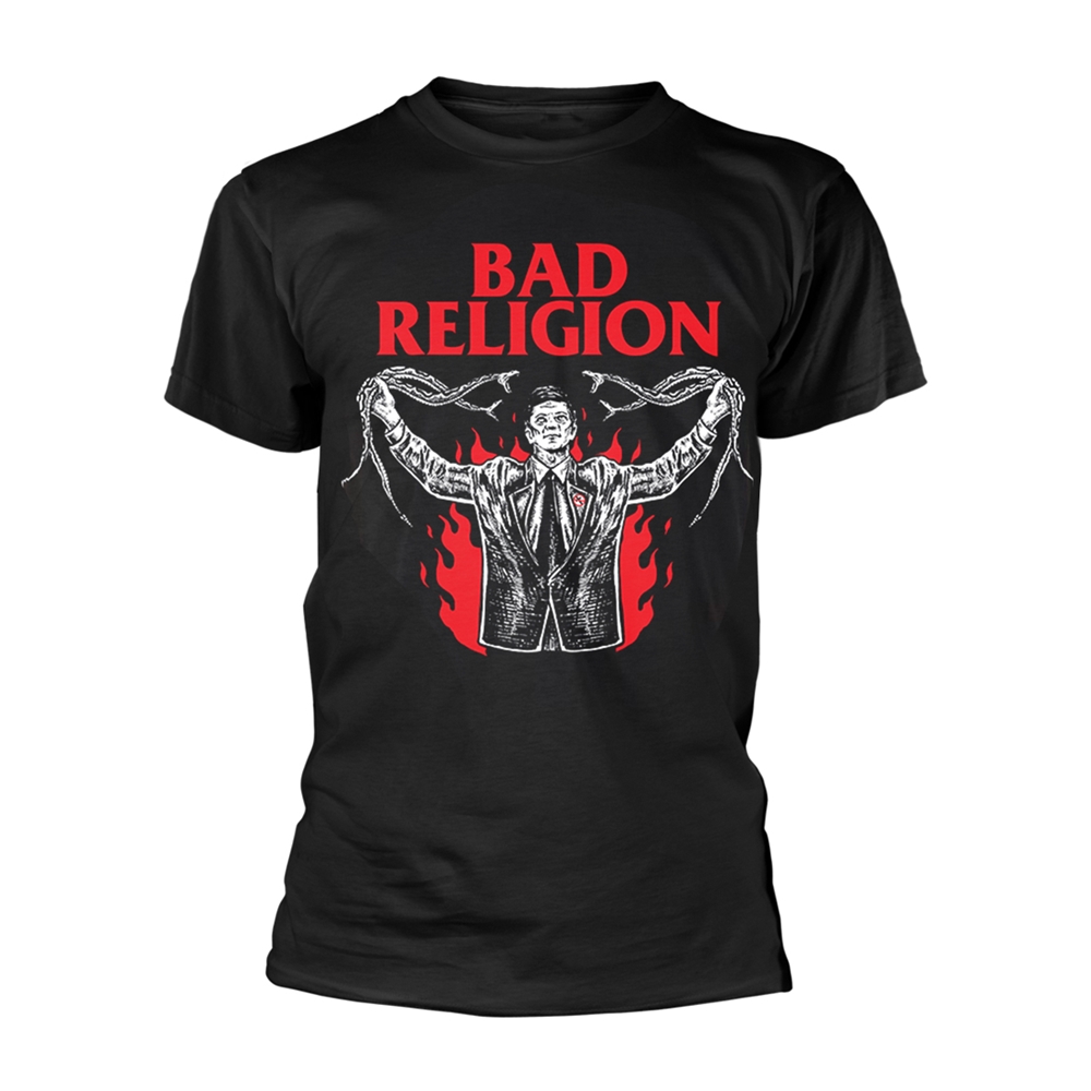 BAD RELIGION SNAKE PREACHER T-Shirt Small BLACK