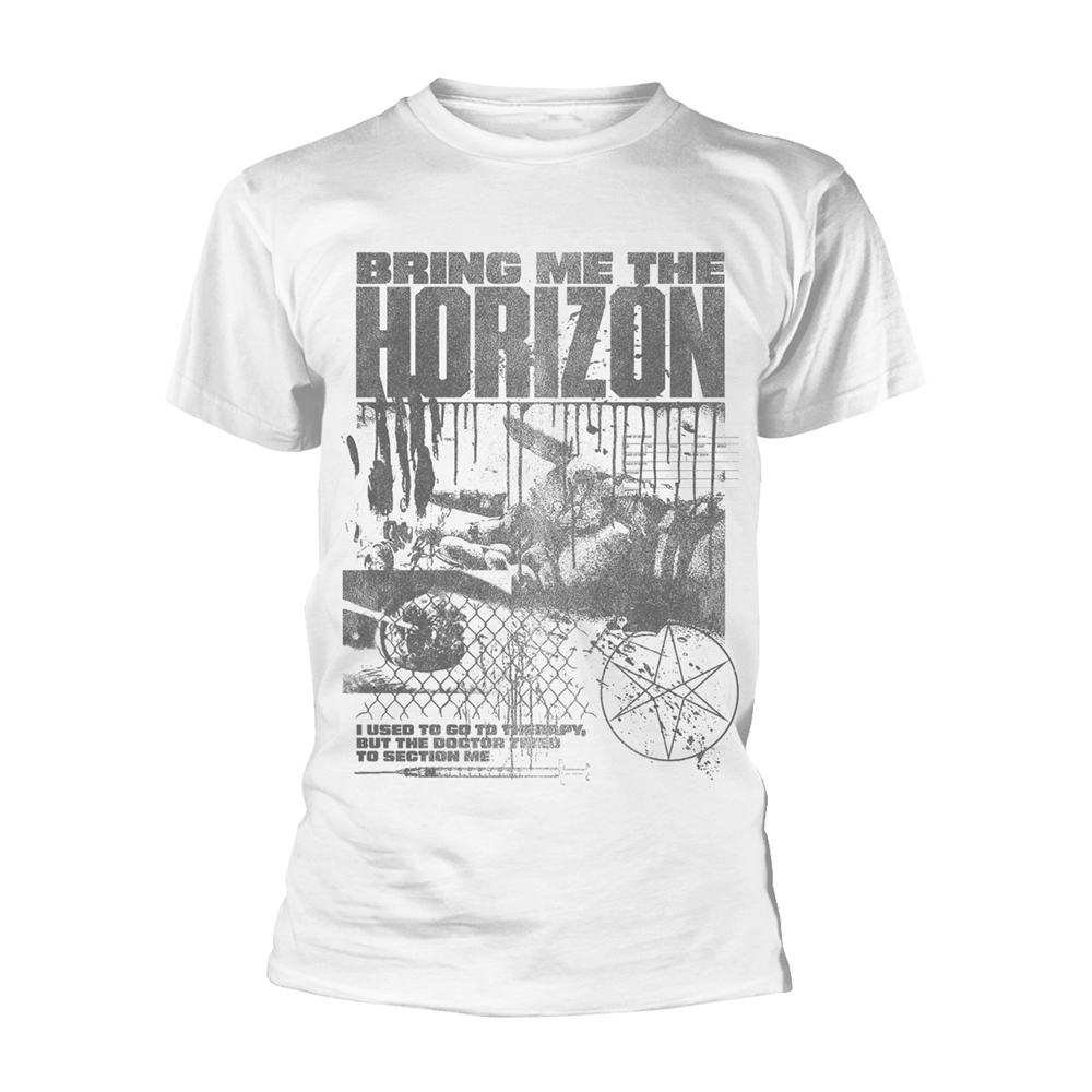 BRING ME THE HORIZON THERAPY T-Shirt Small WHITE