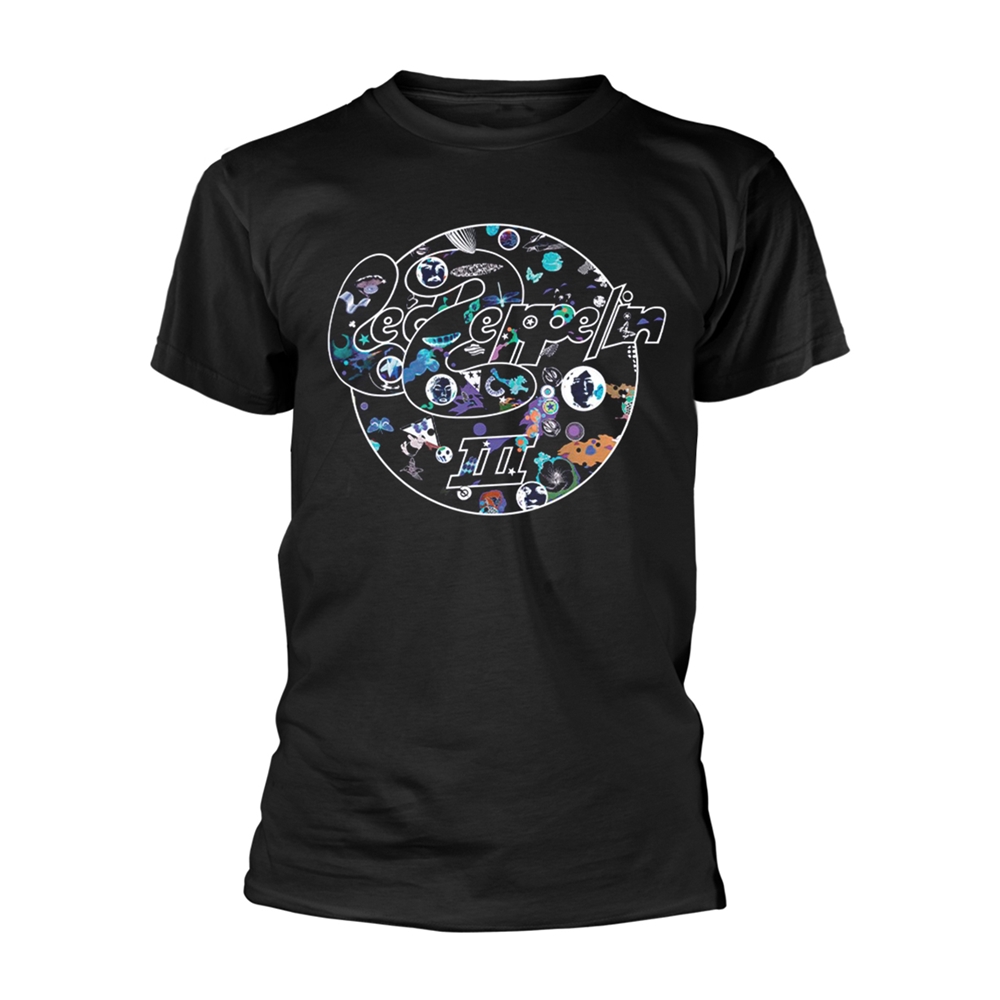 LED ZEPPELIN III CIRCLE T-Shirt Small BLACK