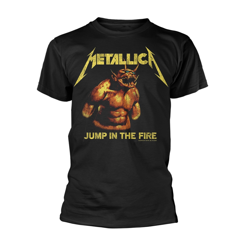 METALLICA JUMP IN THE FIRE VINTAGE T-Shirt Small BLACK