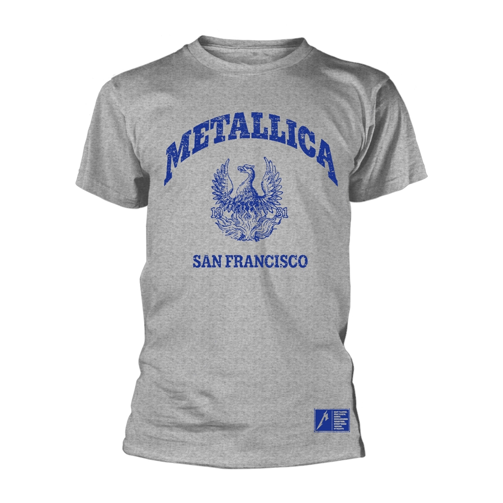 METALLICA COLLEGE CREST T-Shirt XX-Large GREY