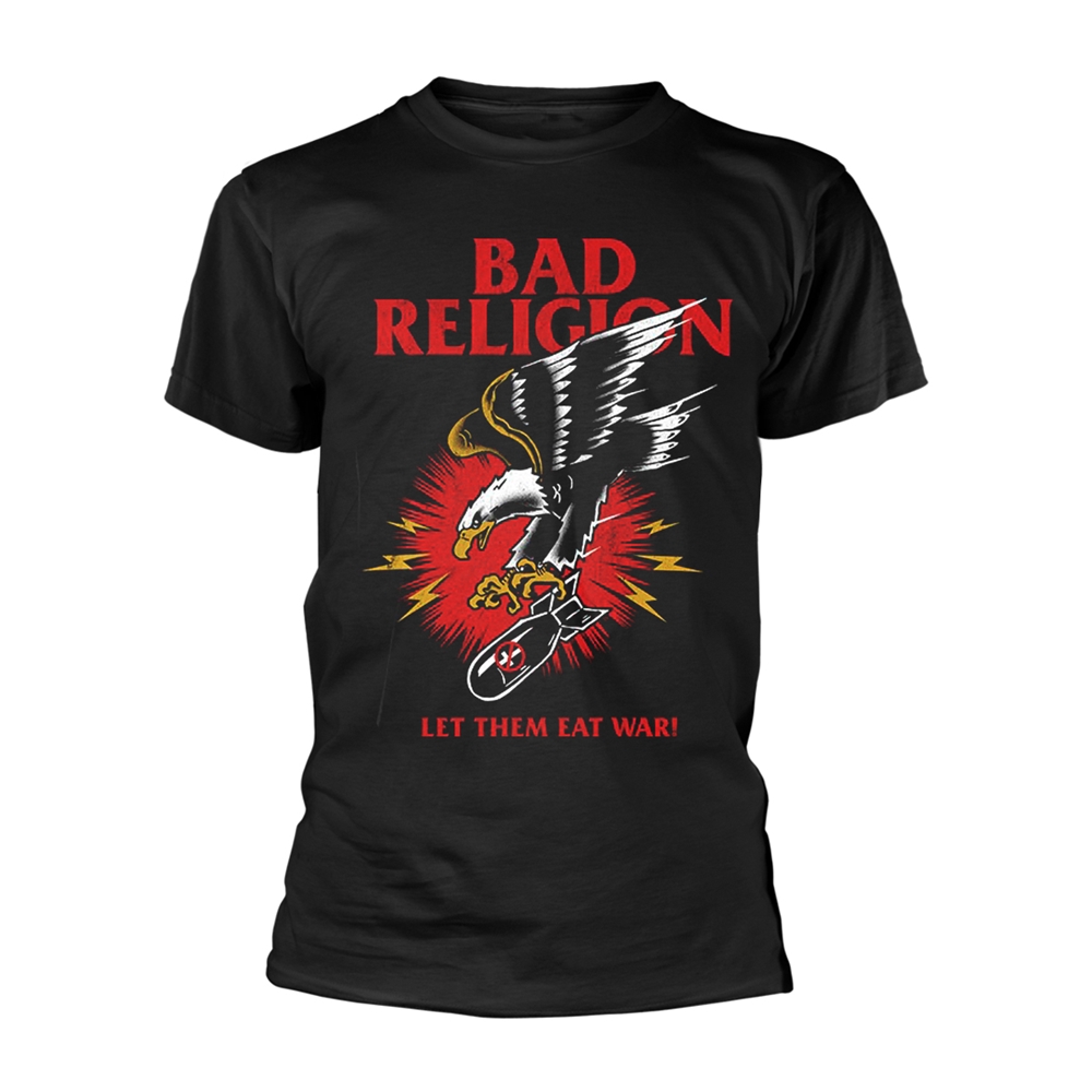 BAD RELIGION BOMBER EAGLE T-Shirt Small BLACK