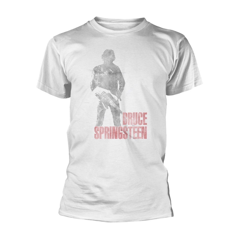 BRUCE SPRINGSTEEN HOLOGRAM T-Shirt Large WHITE