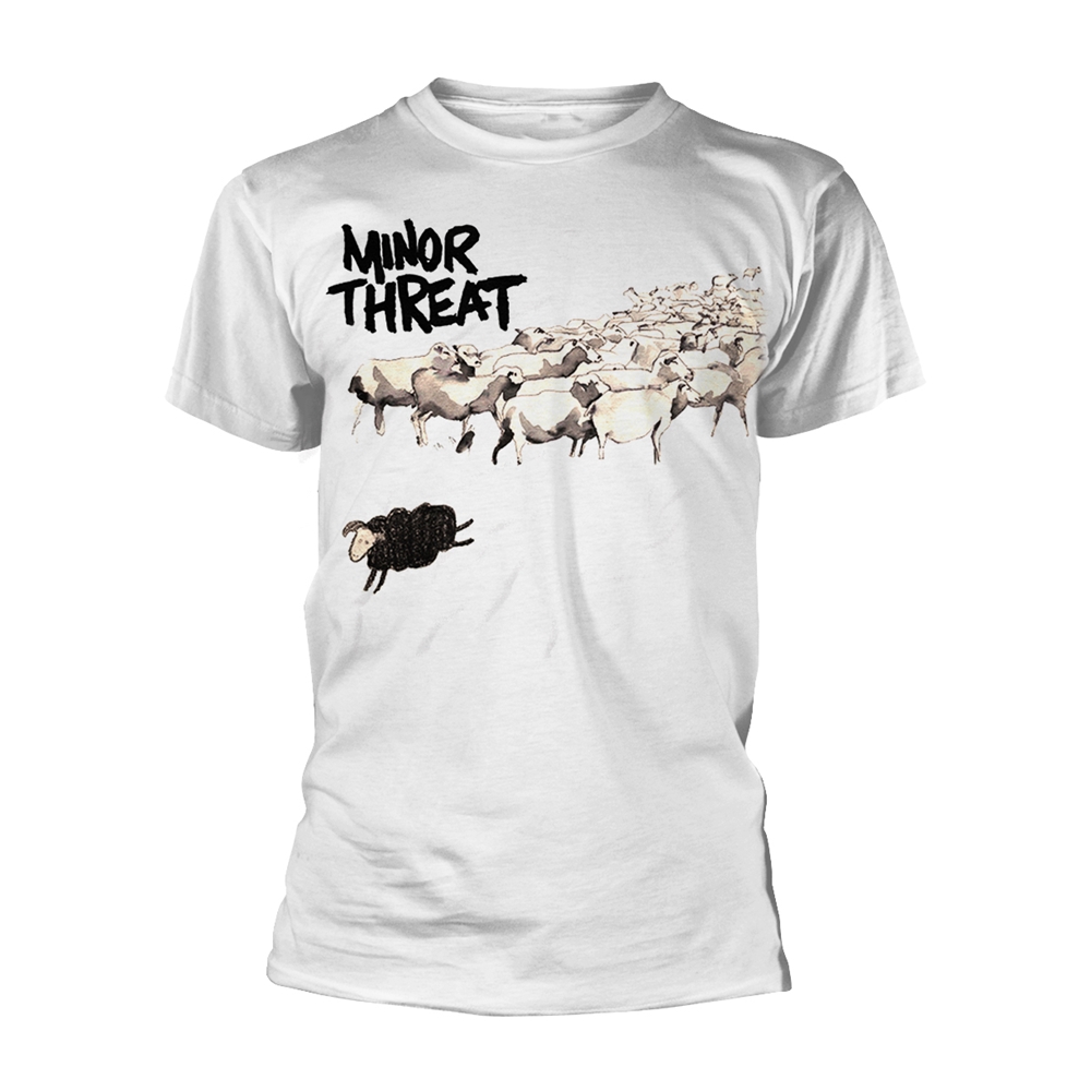MINOR THREAT OUT OF STEP (JUMBO PRINT) T-Shirt Medium WHITE
