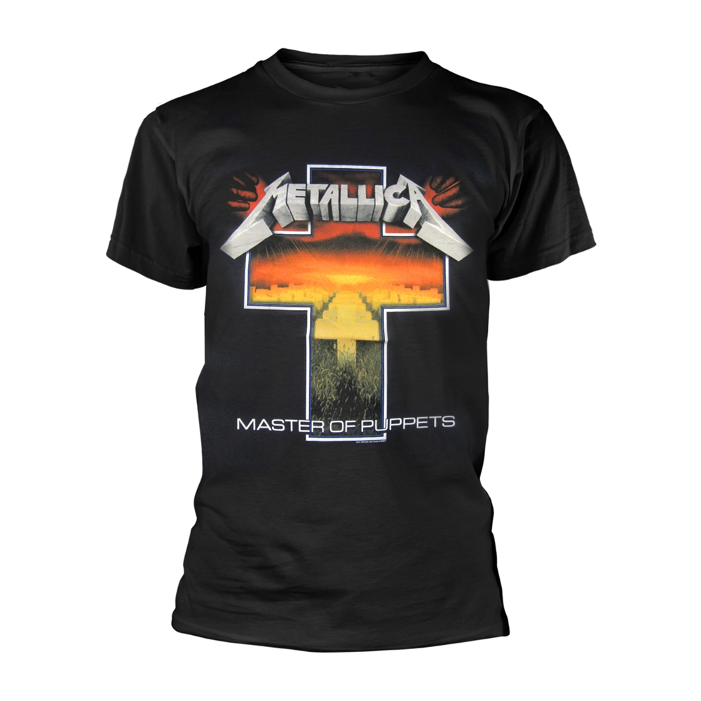 METALLICA MASTER OF PUPPETS CROSS T-Shirt Large BLACK