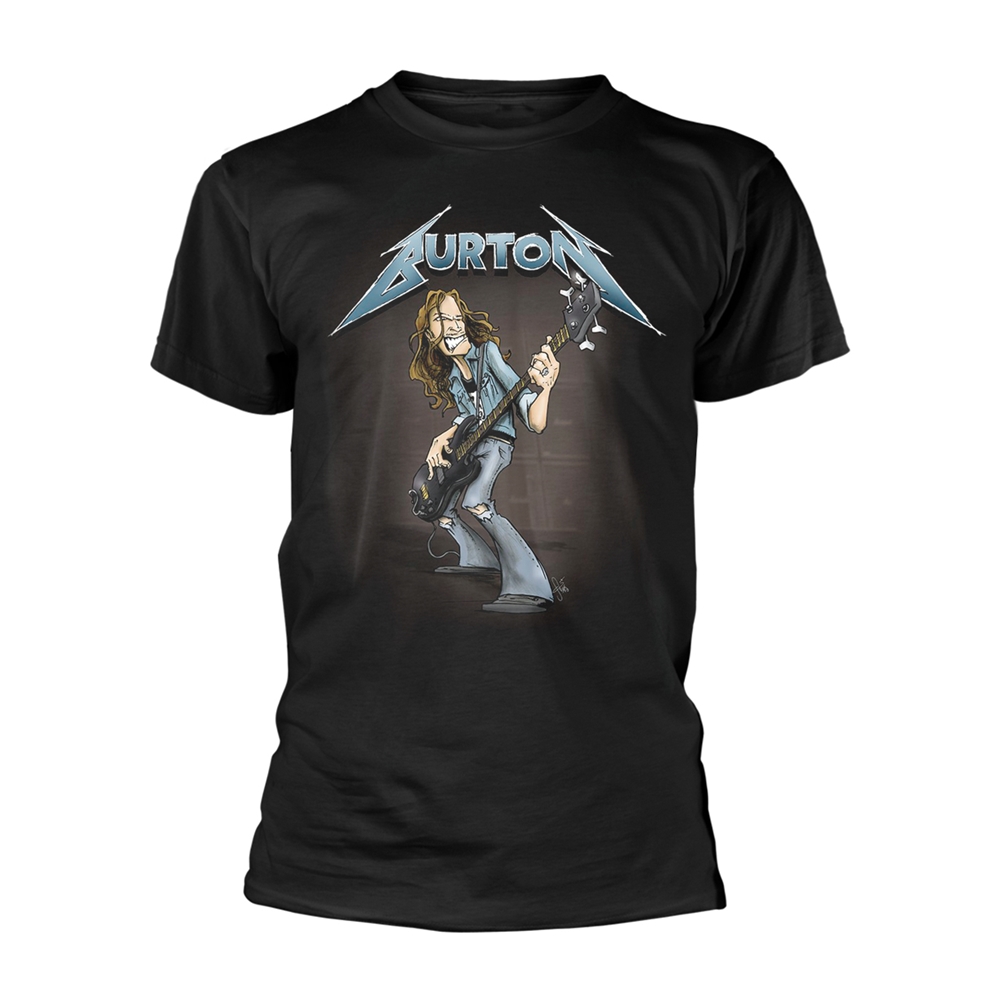 METALLICA CLIFF BURTON SQUINDO STACK T-Shirt Medium BLACK